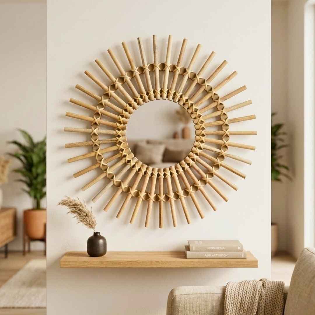 Bamboo Sun Mirror